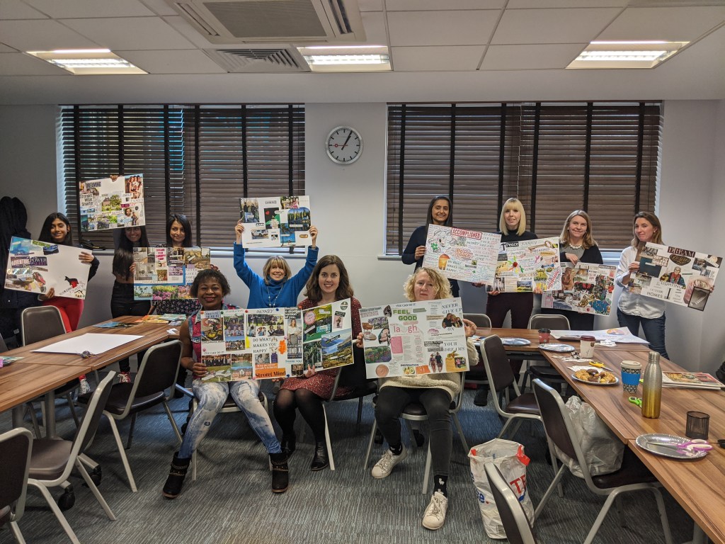Happy faces at a Visionboard workshop in London